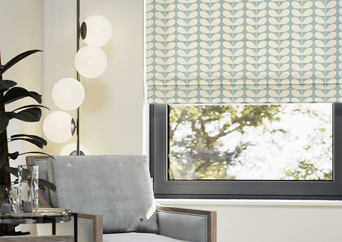 Orla Kiely Solid Stem, Duckegg - Roman Blind - Image 5